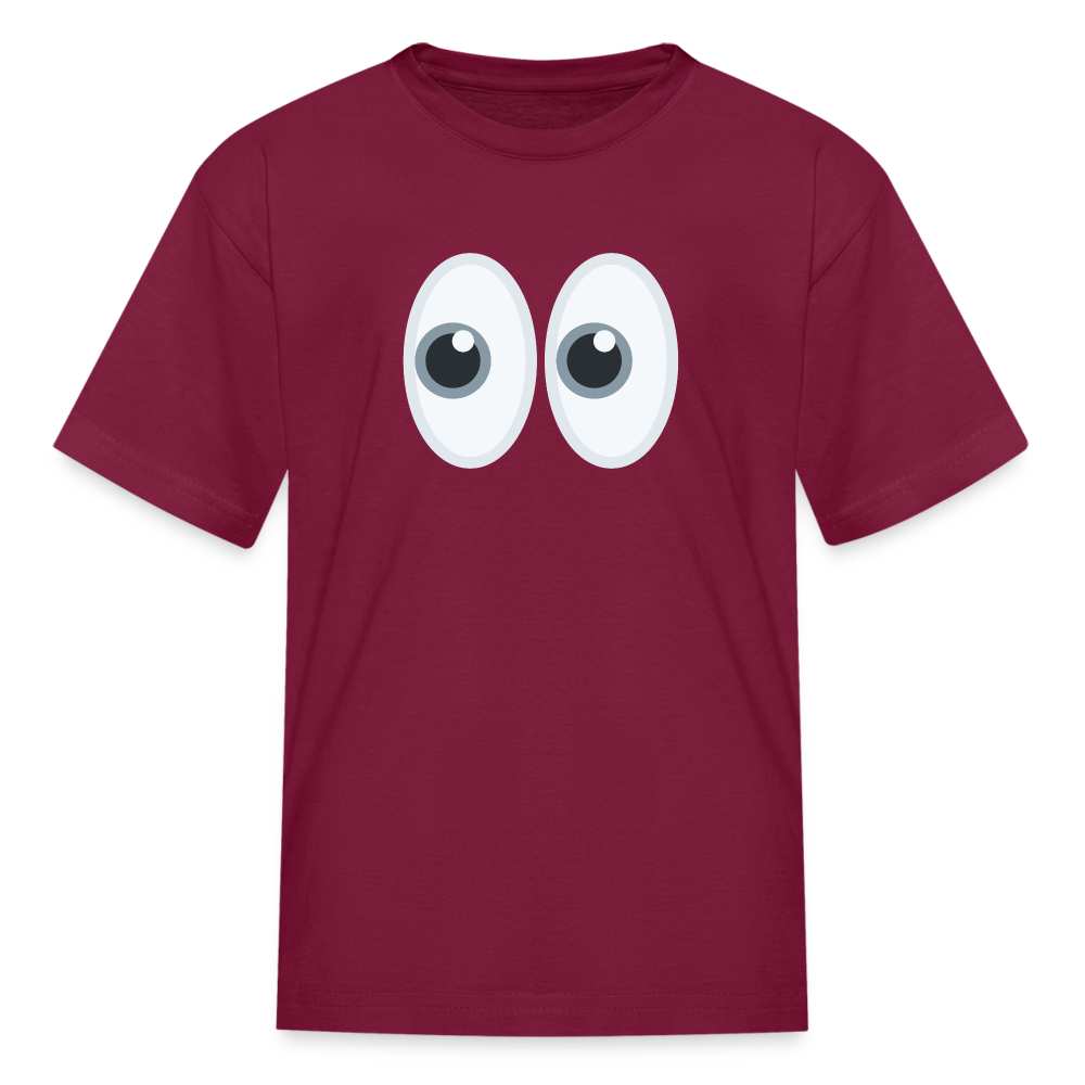 👀 Eyes (Twemoji) Kids' T-Shirt - burgundy