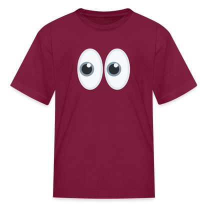 👀 Eyes (Twemoji) Kids' T-Shirt - burgundy