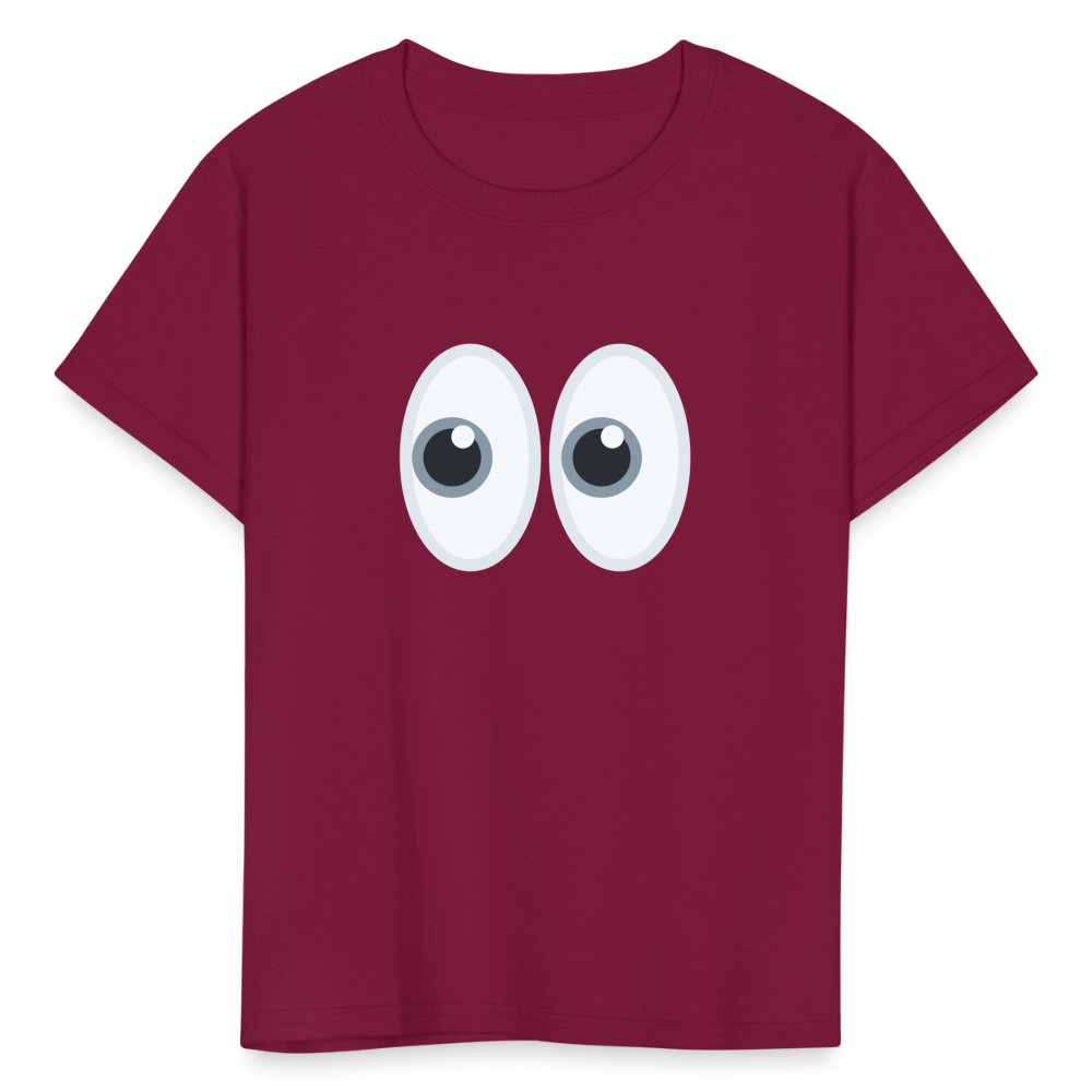 👀 Eyes (Twemoji) Kids' T-Shirt - burgundy
