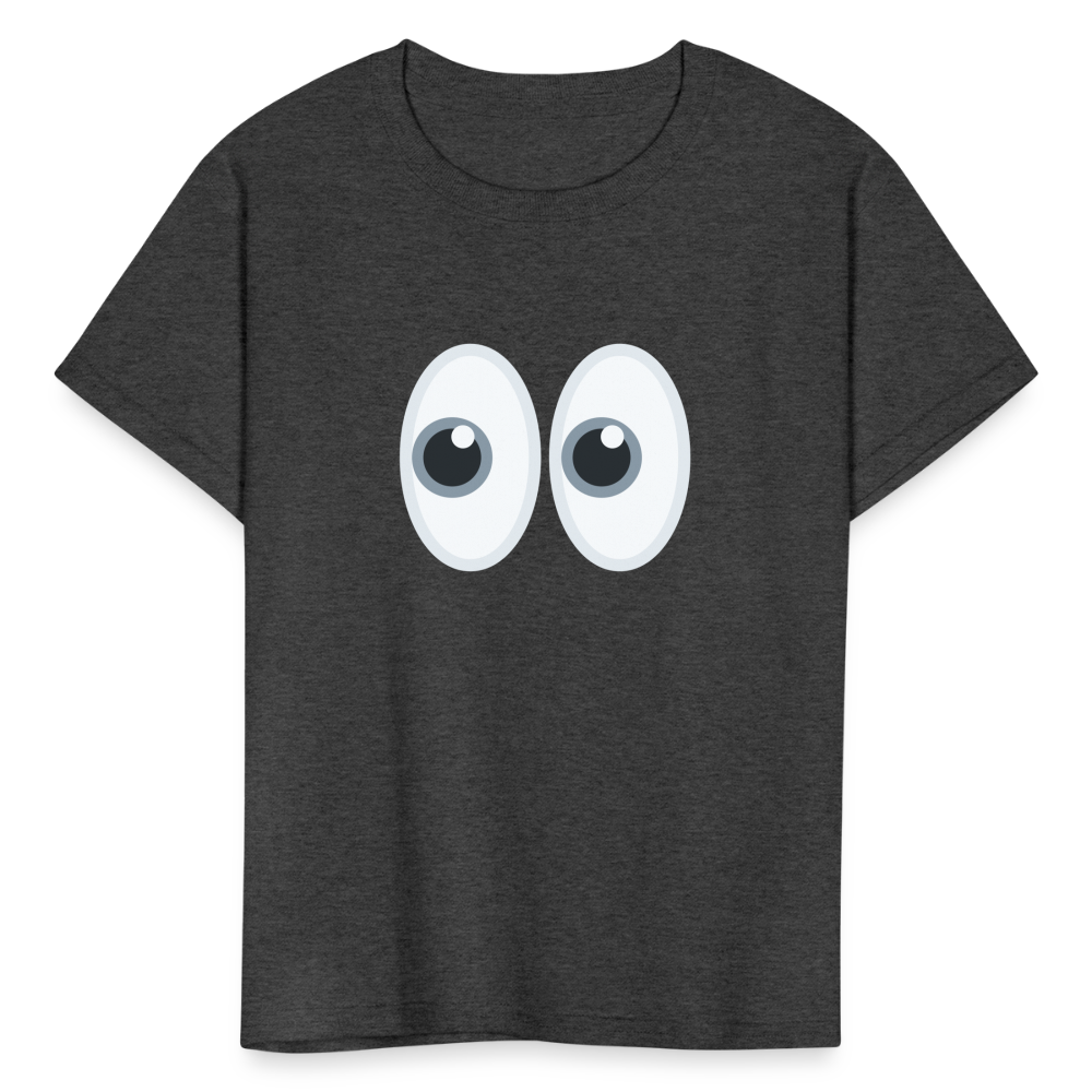 👀 Eyes (Twemoji) Kids' T-Shirt - heather black