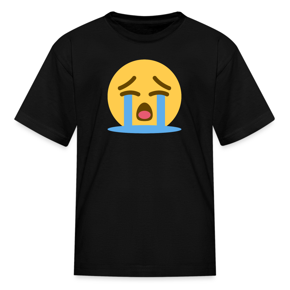 😭 Loudly Crying Face (Twemoji) Kids' T-Shirt – Emojipedia Shop