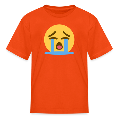 😭 Loudly Crying Face (Twemoji) Kids' T-Shirt - orange