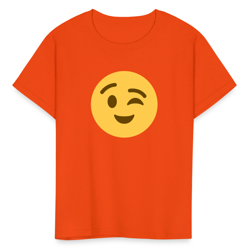😉 Winking Face (Twemoji) Kids' T-Shirt - orange