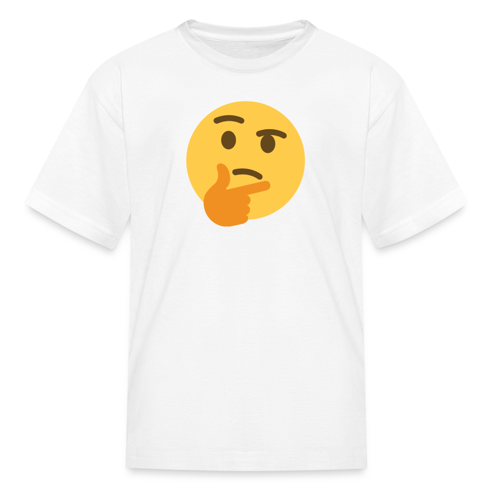 🤔 Thinking Face (Twemoji) Kids' T-Shirt - white
