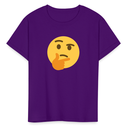 🤔 Thinking Face (Twemoji) Kids' T-Shirt - purple