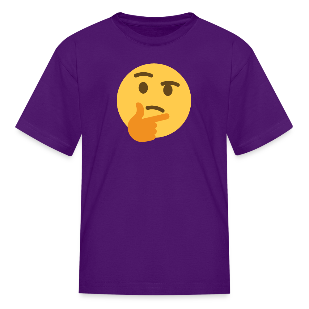 🤔 Thinking Face (Twemoji) Kids' T-Shirt - purple