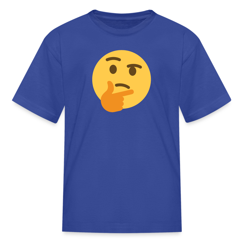🤔 Thinking Face (Twemoji) Kids' T-Shirt - royal blue