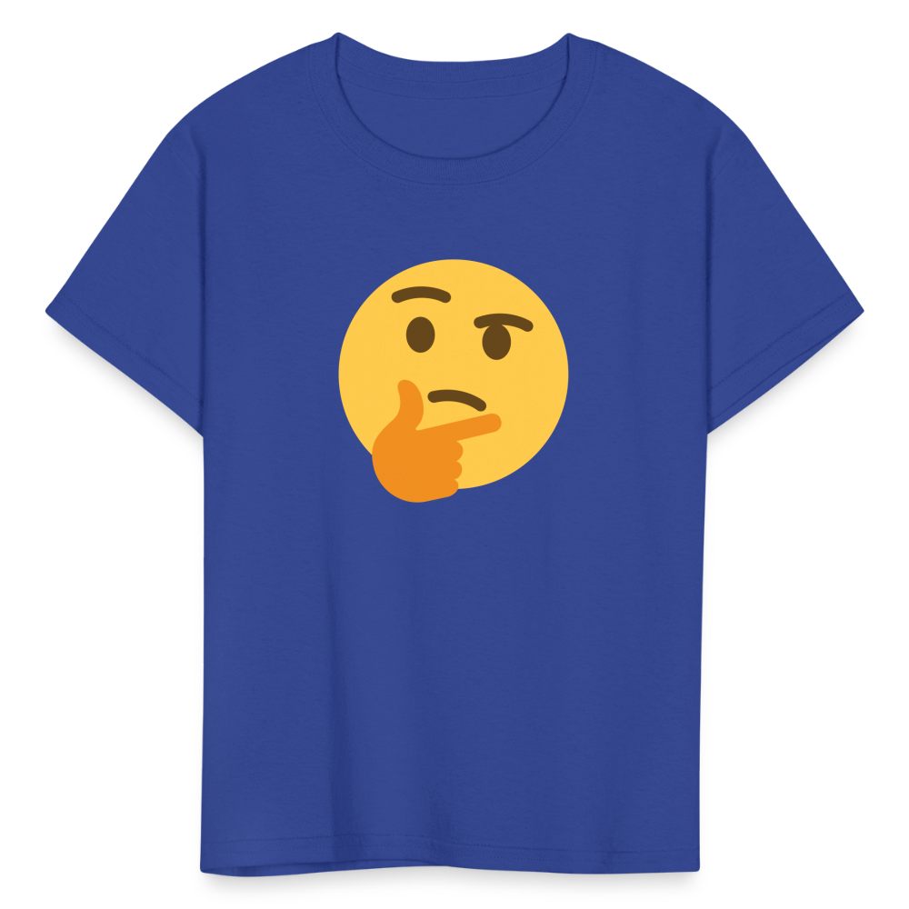🤔 Thinking Face (Twemoji) Kids' T-Shirt - royal blue