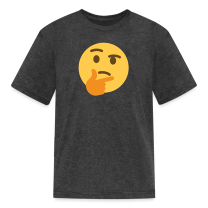 🤔 Thinking Face (Twemoji) Kids' T-Shirt - heather black