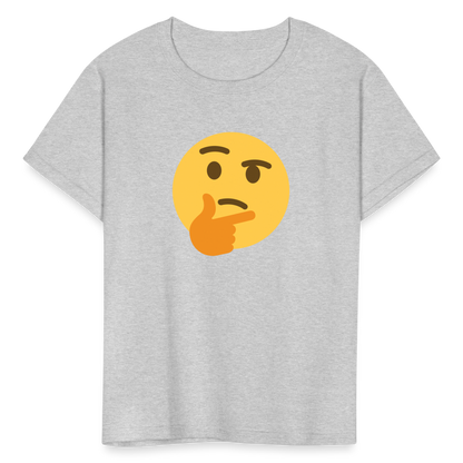 🤔 Thinking Face (Twemoji) Kids' T-Shirt - heather gray