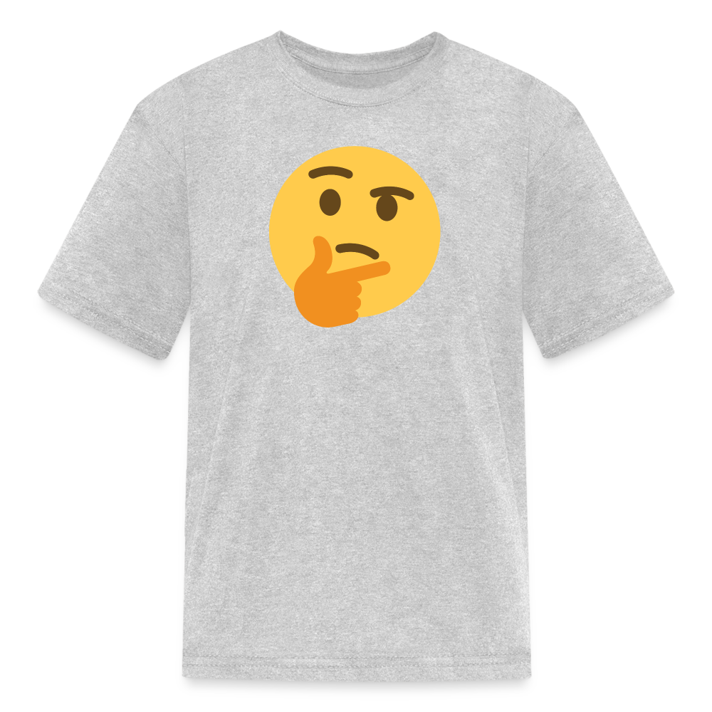 🤔 Thinking Face (Twemoji) Kids' T-Shirt - heather gray