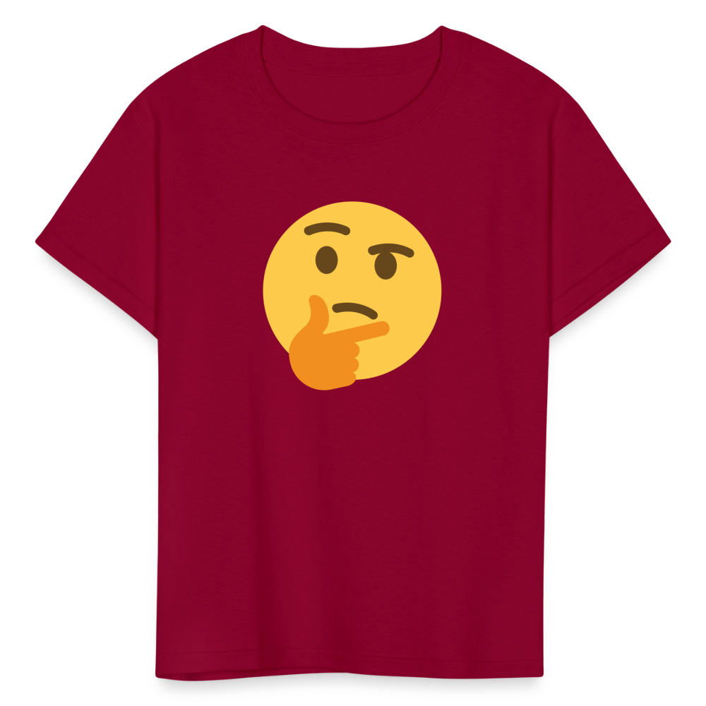 🤔 Thinking Face (Twemoji) Kids' T-Shirt - dark red