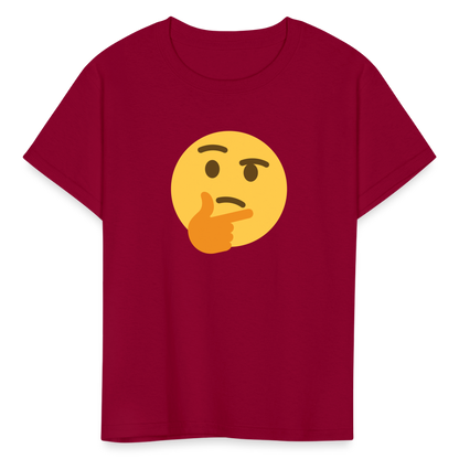 🤔 Thinking Face (Twemoji) Kids' T-Shirt - dark red