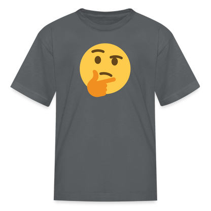 🤔 Thinking Face (Twemoji) Kids' T-Shirt - charcoal