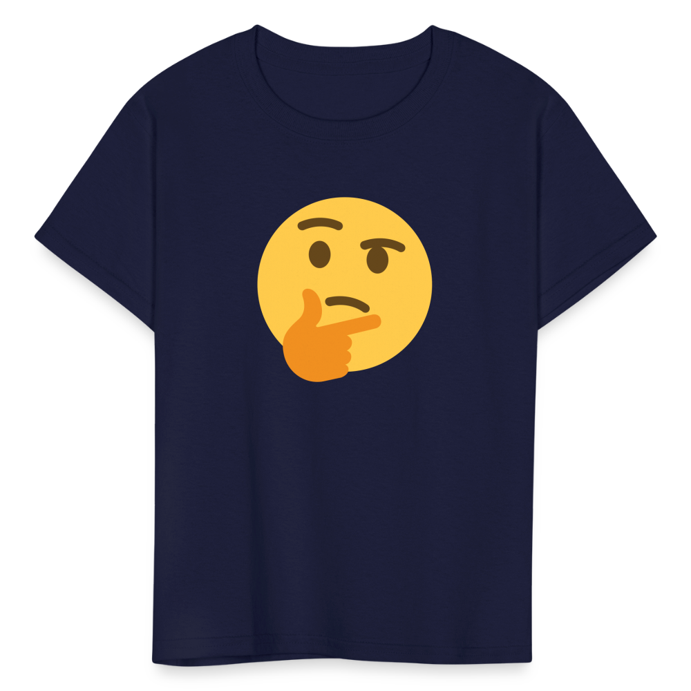 🤔 Thinking Face (Twemoji) Kids' T-Shirt - navy