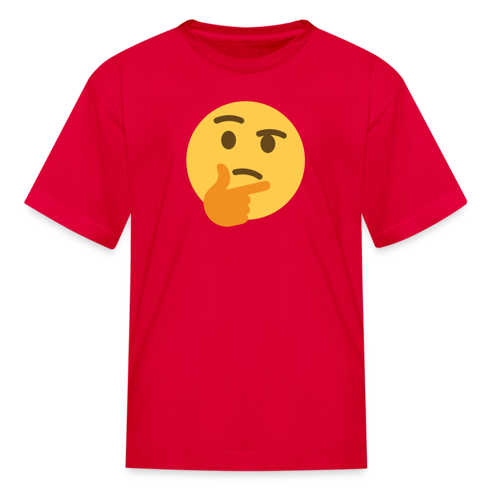 🤔 Thinking Face (Twemoji) Kids' T-Shirt - red