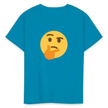 🤔 Thinking Face (Twemoji) Kids' T-Shirt - turquoise