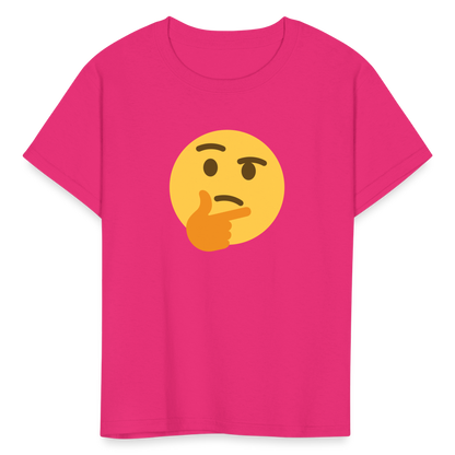 🤔 Thinking Face (Twemoji) Kids' T-Shirt - fuchsia