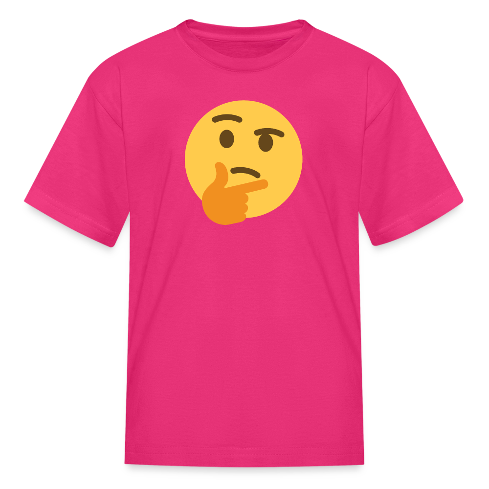 🤔 Thinking Face (Twemoji) Kids' T-Shirt - fuchsia
