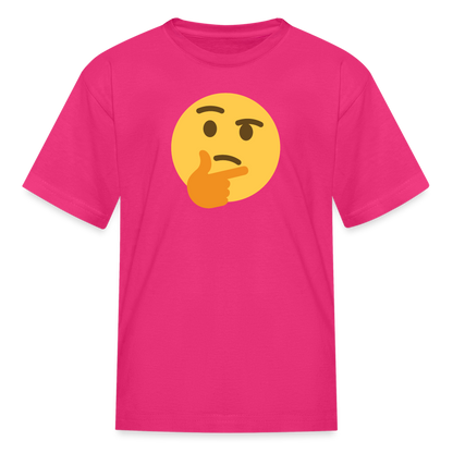 🤔 Thinking Face (Twemoji) Kids' T-Shirt - fuchsia