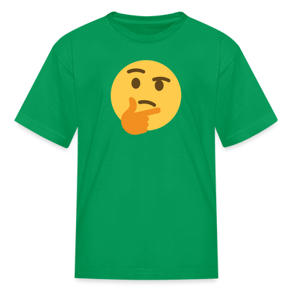 🤔 Thinking Face (Twemoji) Kids' T-Shirt - kelly green