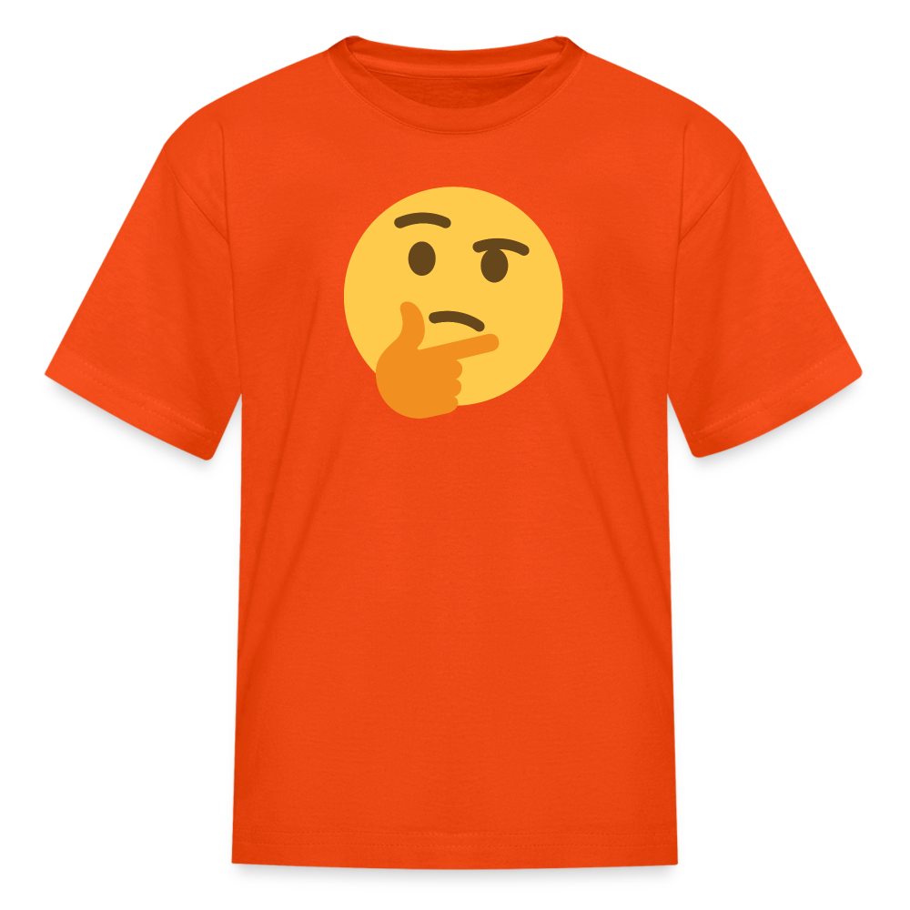 🤔 Thinking Face (Twemoji) Kids' T-Shirt - orange