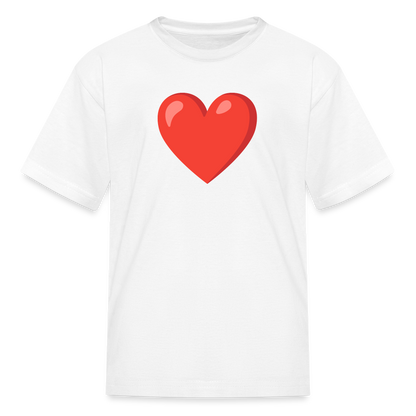 ❤️ Red Heart (Google Noto Color Emoji) Kids' T-Shirt - white