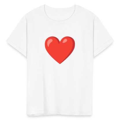 ❤️ Red Heart (Google Noto Color Emoji) Kids' T-Shirt - white