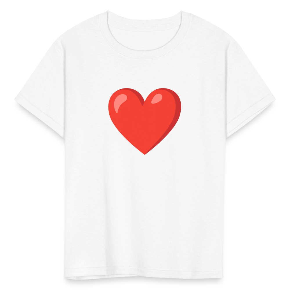 ❤️ Red Heart (Google Noto Color Emoji) Kids' T-Shirt - white