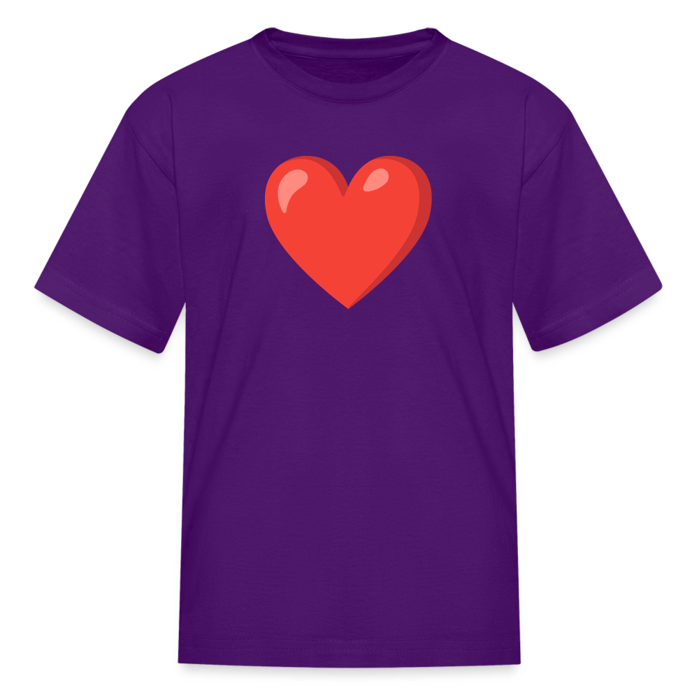 ❤️ Red Heart (Google Noto Color Emoji) Kids' T-Shirt - purple