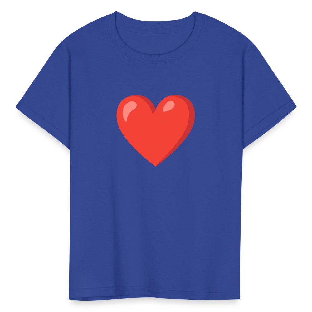 ❤️ Red Heart (Google Noto Color Emoji) Kids' T-Shirt - royal blue