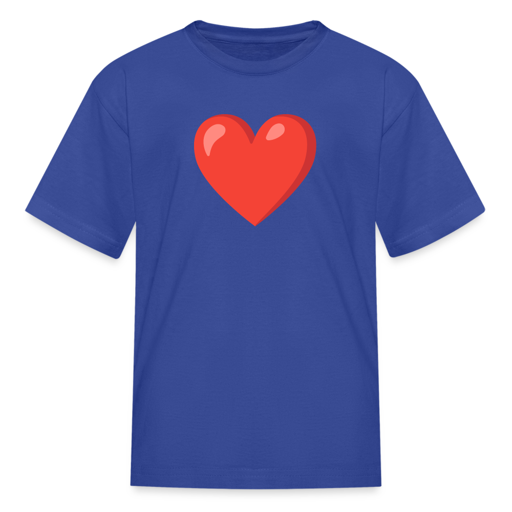❤️ Red Heart (Google Noto Color Emoji) Kids' T-Shirt - royal blue