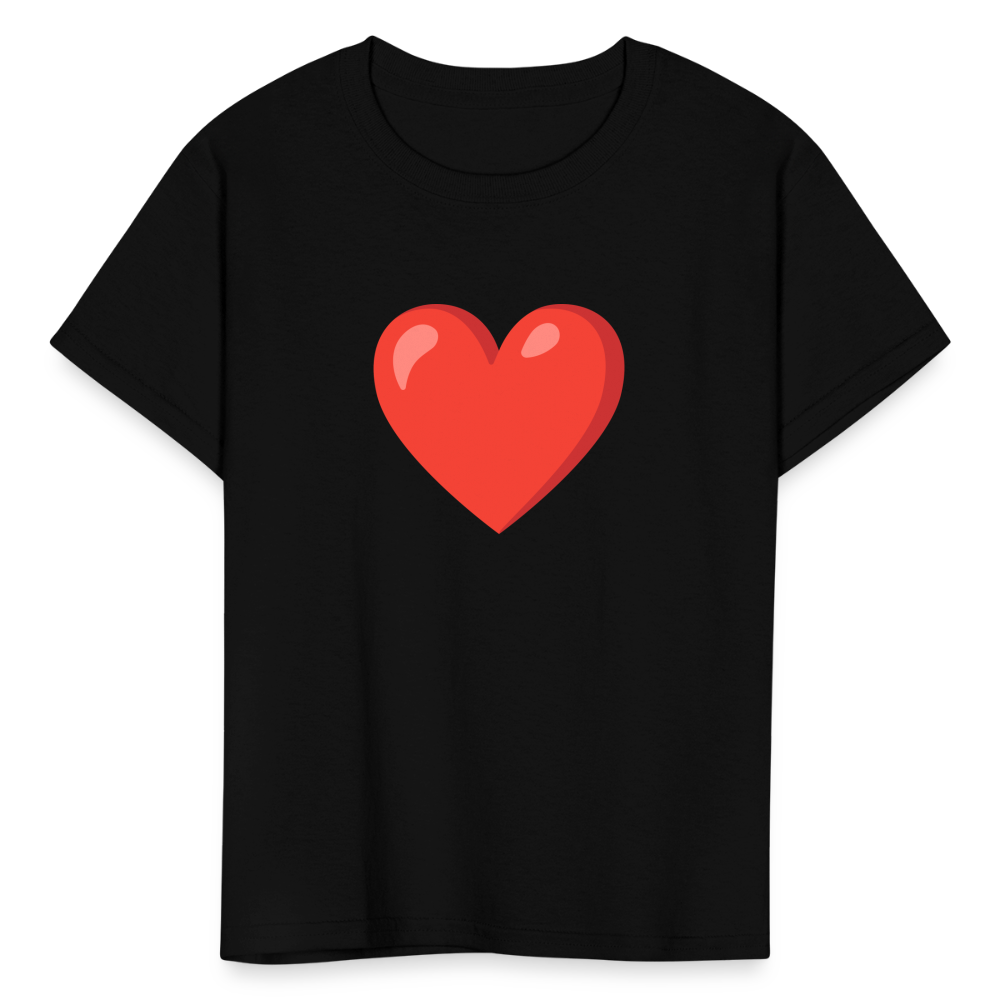 ❤️ Red Heart (Google Noto Color Emoji) Kids' T-Shirt - black