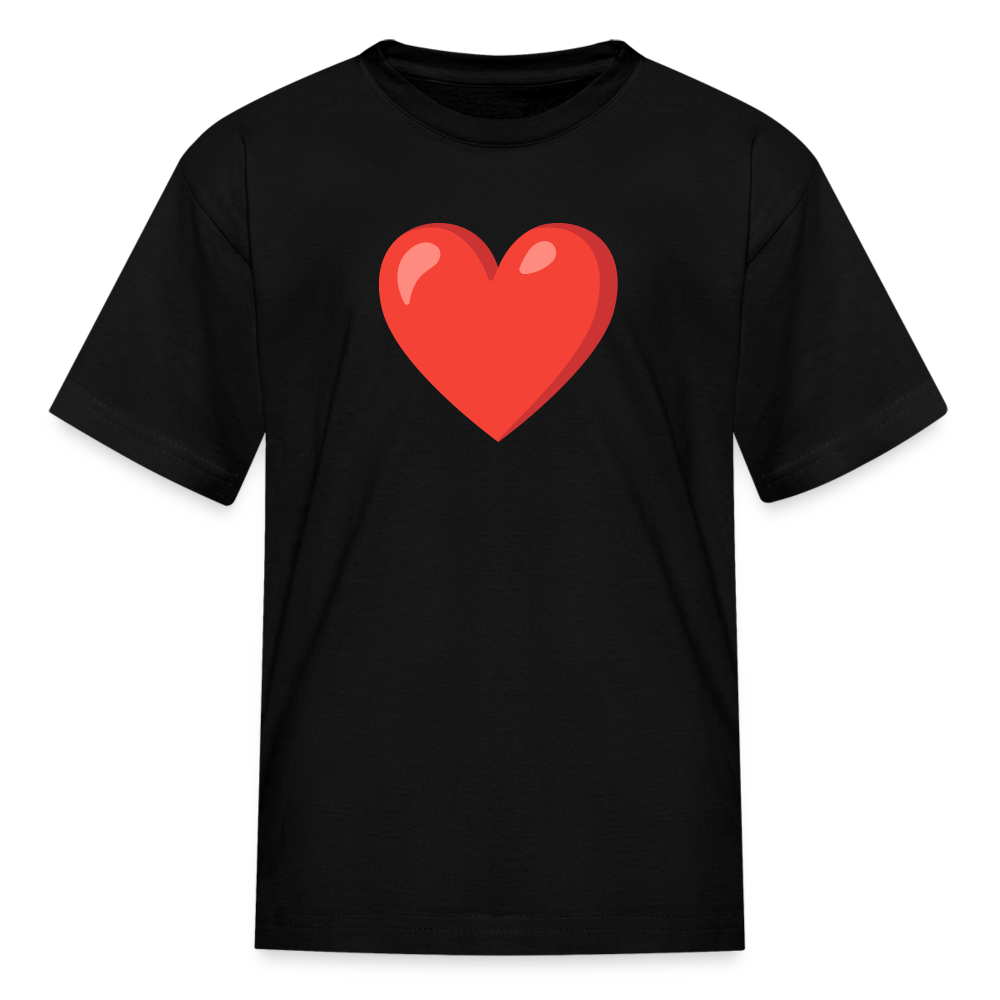 ❤️ Red Heart (Google Noto Color Emoji) Kids' T-Shirt - black
