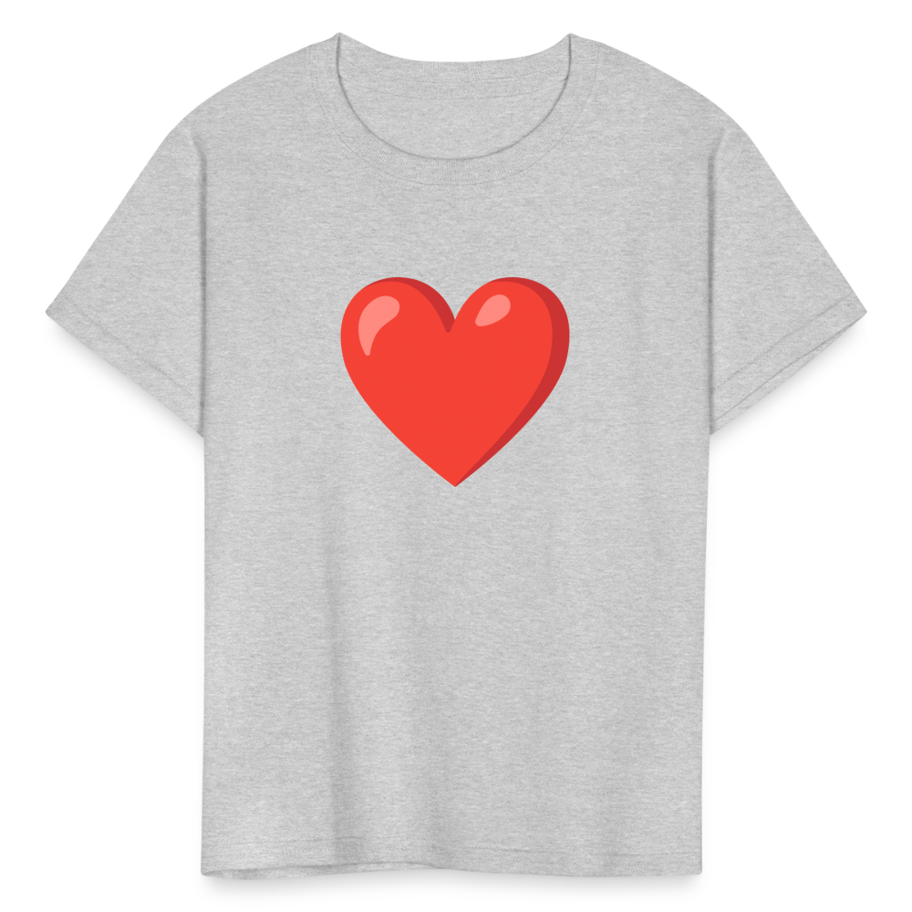 ❤️ Red Heart (Google Noto Color Emoji) Kids' T-Shirt - heather gray