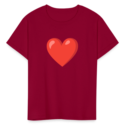 ❤️ Red Heart (Google Noto Color Emoji) Kids' T-Shirt - dark red