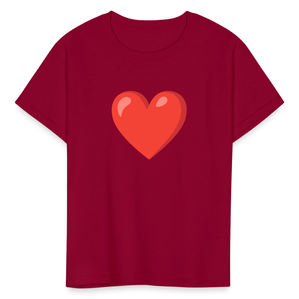 ❤️ Red Heart (Google Noto Color Emoji) Kids' T-Shirt - dark red