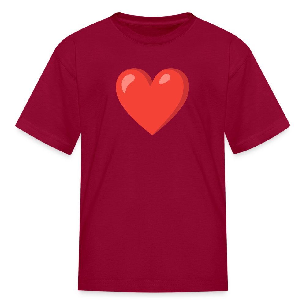 ❤️ Red Heart (Google Noto Color Emoji) Kids' T-Shirt - dark red