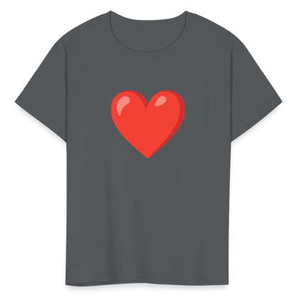 ❤️ Red Heart (Google Noto Color Emoji) Kids' T-Shirt - charcoal