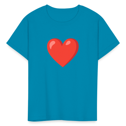 ❤️ Red Heart (Google Noto Color Emoji) Kids' T-Shirt - turquoise