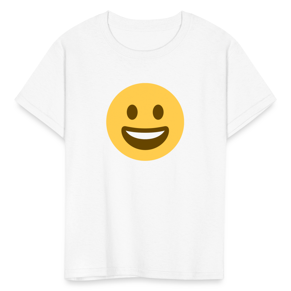 😀 Grinning Face (Twemoji) Kids' T-Shirt - white