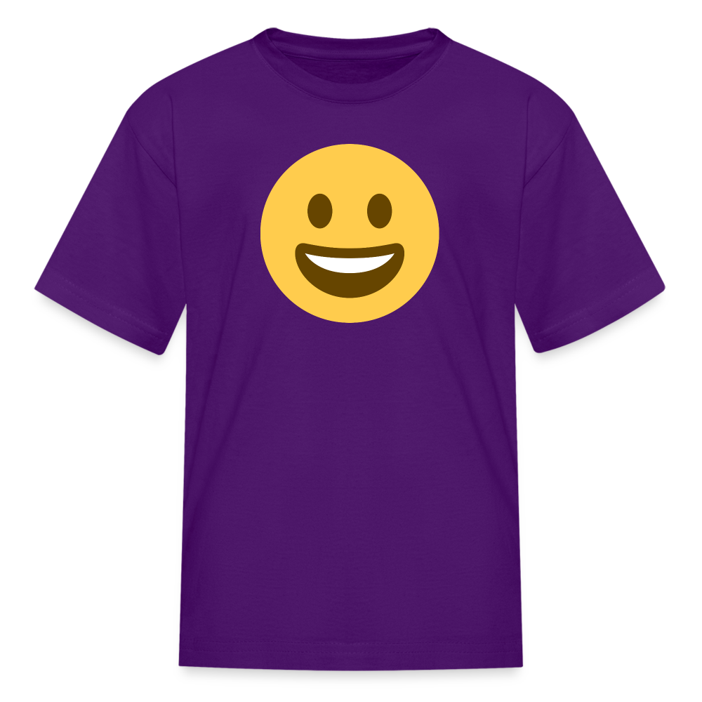 😀 Grinning Face (Twemoji) Kids' T-Shirt - purple