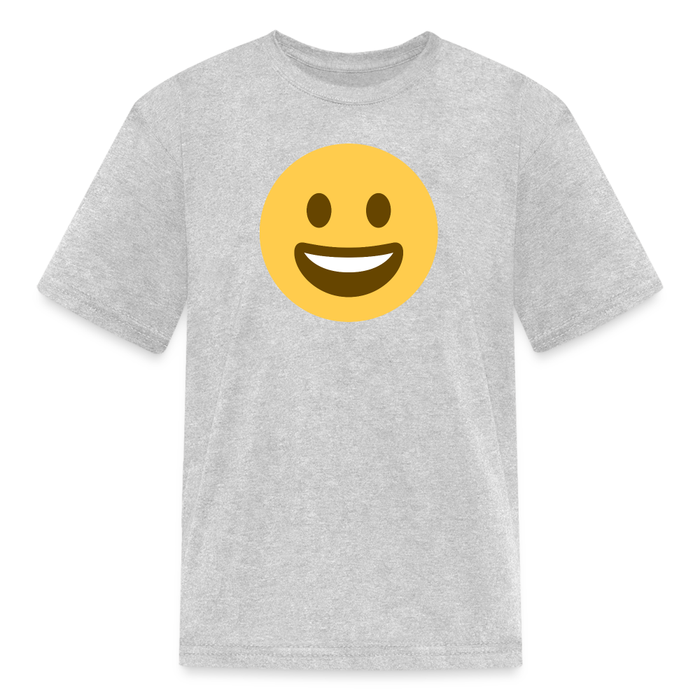 😀 Grinning Face (Twemoji) Kids' T-Shirt - heather gray