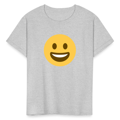 😀 Grinning Face (Twemoji) Kids' T-Shirt - heather gray