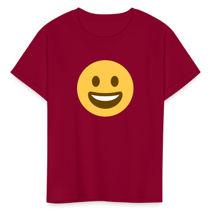 😀 Grinning Face (Twemoji) Kids' T-Shirt - dark red
