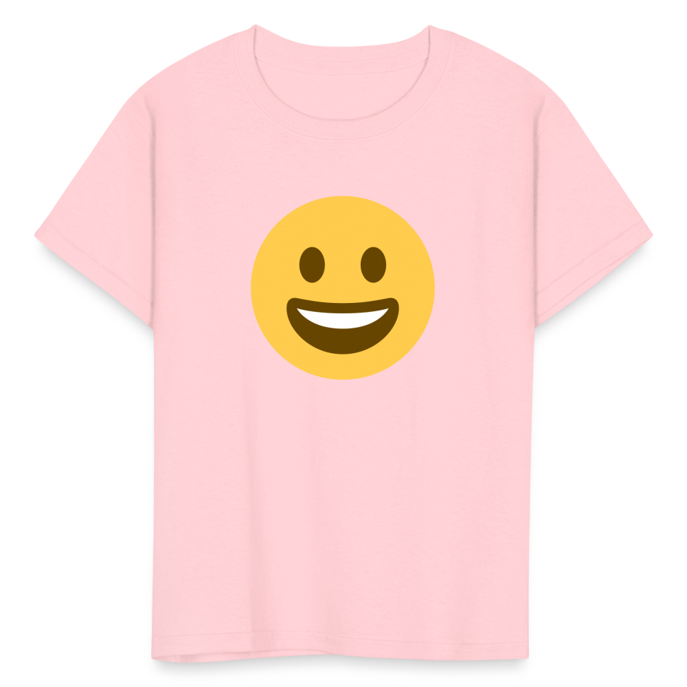 😀 Grinning Face (Twemoji) Kids' T-Shirt - pink