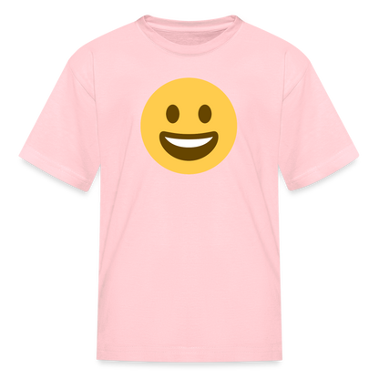 😀 Grinning Face (Twemoji) Kids' T-Shirt - pink