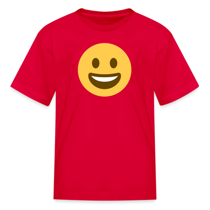 😀 Grinning Face (Twemoji) Kids' T-Shirt - red