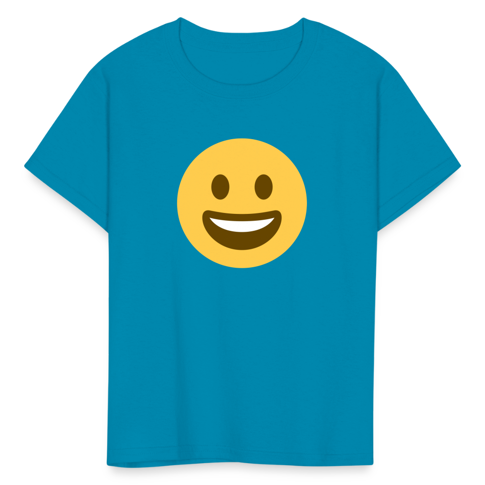 😀 Grinning Face (Twemoji) Kids' T-Shirt - turquoise
