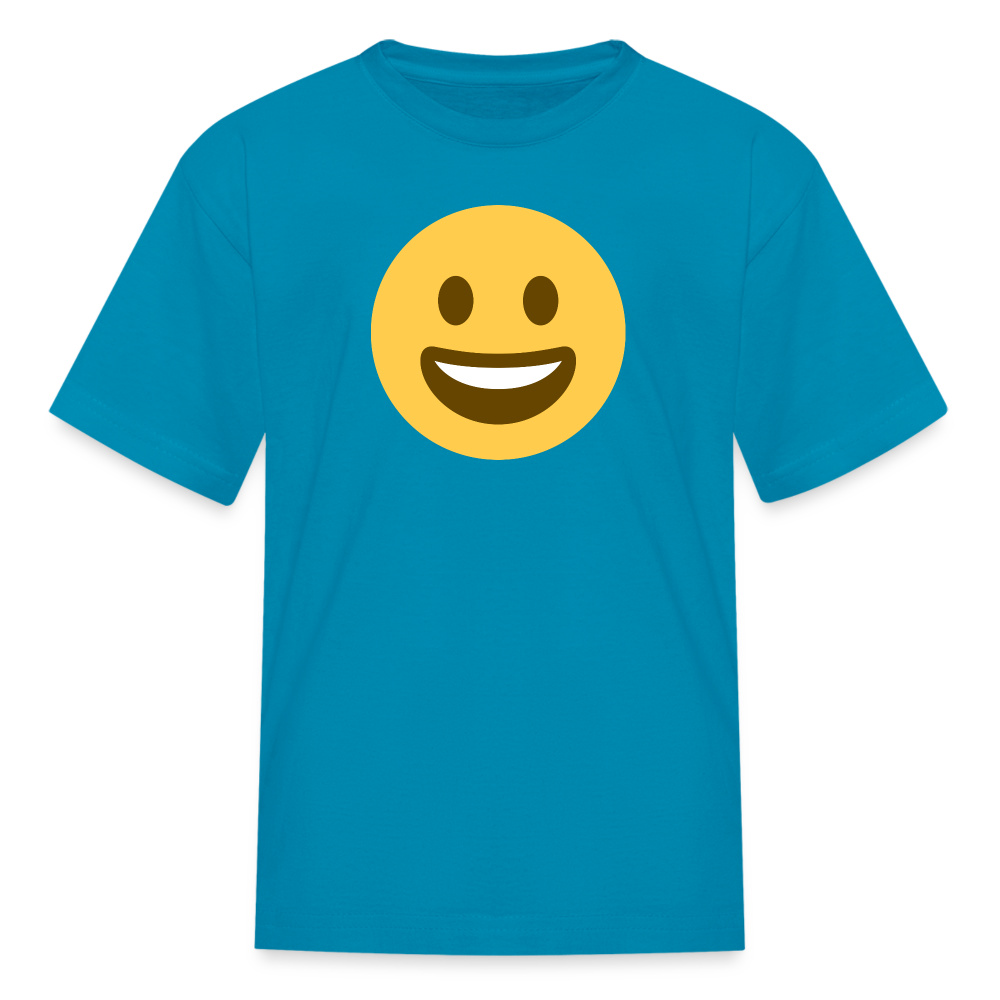 😀 Grinning Face (Twemoji) Kids' T-Shirt - turquoise